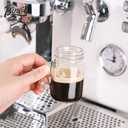 Bincoo 4oz Espresso Shot Glass Espresso Cups With Leak-Proof Lid and Handle, Portable Travel Coffee Shot Glasses for Beans, Syrup, Cocoa Powder, Wine, Bar, Party, 4 Pack