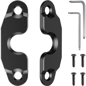 Sun Visor Repair Kit Compatible with Jeep Wrangler JK 2018/ Wrangler JL 2018-2023/ Gladiator 2020-2023,2 Pack Upgraded Aluminum Alloy Sun Visor Clip for Jeep (Black)