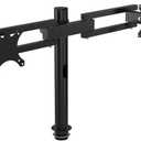 VERSADESK Heavy Duty Steel Dual Monitor Stand with Height Adjustable Arms - Fits 13–27" Screens - VESA Compatible Mount with 360° Rotation - Each Arm Holds up to 22 lbs | Black