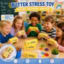 3PCS Butter Squishy Stress Toy,Soft Novelty Toy,Realistic Butter Stick Fidget, Slow Rising Soft Squeeze Toy for Adults Stress Relief & Anxiety Relief (3PCS Butter 01)