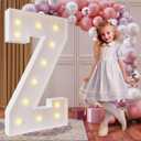 imprsv 4FT Marquee Light Up Letters for Birthday Party Decorations Large Marquee Letters for Wedding Event Bridal Shower Engagement Anniversarty Party Decor, Letter Z