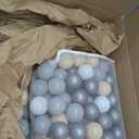 Realhaha Ball Pit Balls 100 Play Balls Plastic Balls for Baby Girls Toddlers Kids Play Tent Pool Playhouse Playpen Party Decoration 2.2 2.36 2.75 Inch (2.2 Inch, Gray Gold White Beige)