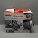 Sunbeam Microplush Sherpa Electric Heated Throw Blanket-Blue/White Plaid 60×70"