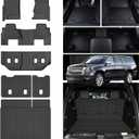 Floor Mats for 2015-2020 Chevy Chevrolet Suburban/GMC Yukon XL 7 Seats (Not for Yukon) (2nd Row Bucket Seats) & Cargo Mat & Backrest Mat,TPE All Weather Protection Full Set Accessories