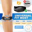 Healrecux Silicone Patellar Tendon Support Strap, Adjustable Non-Slip Patella Band Stabilizer Knee Brace for Jumpers Knee, Tendonitis, Basketball, Volleyball, Squats, Black