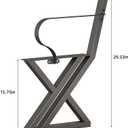 16 Inch Metal Bench Legs,Backrest Bracket Set of 2, 16" x 17.7"