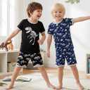 HONGTEYA Cotton Toddler Boys Clothes Kids Outfits Short Sleeve Set For 2-7T