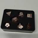 Metal DND Cat Dice Polyhedral RPG Dice Set with Gift Case for Dungeons Dragons Role Playing Game, 7PCS D and D Dice D6 D8 D10 D12 D20 D% (Blood)