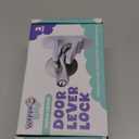 Door Lever Lock (2 Pack)  Prevents Toddlers from Opening Doors  Easy One-Hand Operation for Adults  Durable ABS with 3M Adhesive Backing  No Tools Needed for Install (White)