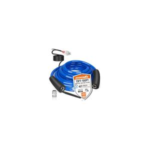 JDZKOMKE 25FT Heated Water Hose for RV,Heated Drinking Water Hose with Thermostat,Lead and BPA Free,1/2"Inner Diameter,Temperatures Down to -40°F Self-Regulating,Blue Appearance (25FT)