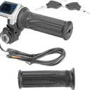 Electric Bike Throttle,Throttle Grip,Motorcycle Throttle Lock,Half Twist Throttle Ebike,36v Half-Twist Throttle With Led Power Indicator Key Lock For Electric Bikes Scooters 36v keys