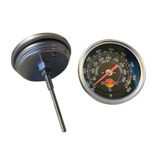 Black Face BBQ Grill Thermometer 50F-900F High Temp Range Heavy Duty Premium Quality Smoker Thermo 2 Inch or 3" with M8 or 1/2 NPT Thread (3 in. Face, 3 in Stem, M8 Thread)