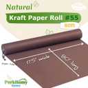PerkHomy Coffee Kraft Paper Roll 17.5" x 960" (80') for Gift Wrapping Bouquet Flower Art Painting Craft Writing Packaging Shipping 80GSM 55LB (Coffee, 17.5" x 80')