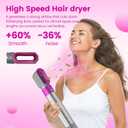 5-in-1 Professional Hair Styling Tool  Fast-Drying Blow Dryer with Curling Barrels, Volumizing Brush, Paddle Brush & Styling Nozzle for Curling, Straightening & Smoothing