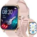 Smart Watch for Women Men, Smartwatches with Map and GPS, Heart Rate/SpO2/Sleep/Stress Monitor, 100+ Sports Fitness Watches, IP68 Waterproof Activity Tracker for Android/ iOS Phone (Pink, 1.96")