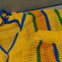 Summer 2 Piece Short Sets For Women Crochet Short Sleeve Shirt and Shorts Matching Set Vacation (X-Large, Yellow)