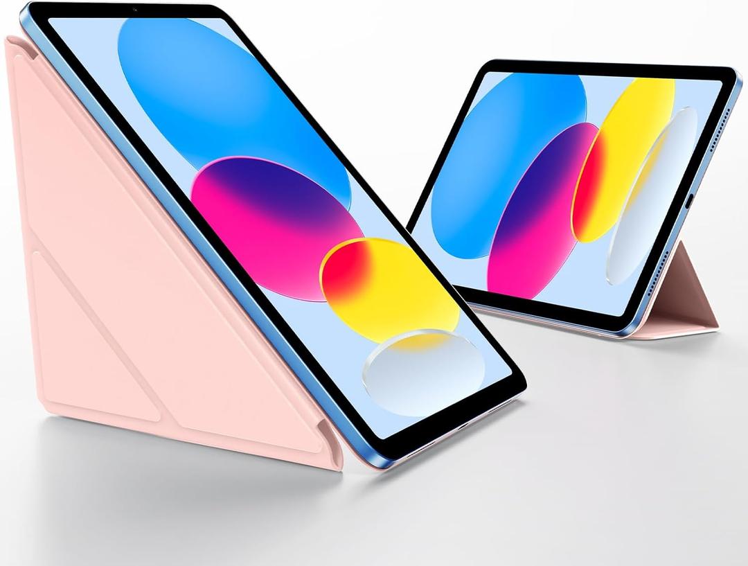 SMARTDEVIL Case for iPad 2022/2021/2020/2018 (11"/10.9"), Thin and Lightweight, 5 Standing Angles, Full Pencil 2 Support, Pink