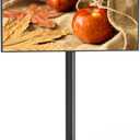 TVON Universal Floor TV Stand with Mount for Most 3260 Inch TVs up to 88lbs, Height Adjustable TV Floor Stand with Wood Base for Space Saving, Tall Floor TV Stand for Bedroom, Corner & Living Room