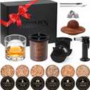 Whiskey Smoker Kit with Torch Old Fashioned Smoker Kit for Bourbon & Whiskey  Drink Smoker Set with Wood Chips Gift for Men, Dad, Husband/Father (1Smoker Kit & Ice Ball Molds & Glasses)