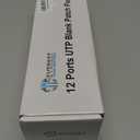 Everest Media 12-Port Keystone Patch Panel (1-Pack) - Removable 6-Port Panels - with 89D Wall Mount Bracket - Vertical/Horizontal Installation - 8 Blank Keystone Jack Inserts Included