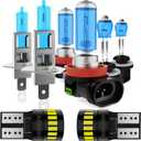 Headlight Bulbs Fit for 2011-2013 Kia Sorento,H1 H11 High Low Beam Light Bulbs 881 fog light License Plate Lights Combo,Halogen Headlight,300% Brightness,Plug and Play,6000K White,8 Pcs