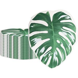 100Pcs Tropical Jungle Leaf Paper Napkins Disposable, Creative Palm Leaf Table Decorations Dinner Napkins for Hawaiian Luau Party Birthday Baby Shower Beach Wedding Summer Safari Theme Party 6.5x6.5In
