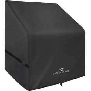 Explore Land Waterproof Boat Center Console Cover Fade Resistant 600D Marine Grade Fabirc Size up to 36" W x 24" D x 42" H, Black