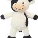 2 x Cow Stuffed Animals Soft Plush Cute Cow Doll for Boys Girls 11.8in(Zhang NIU heibaise)