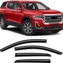 Rain Guards Fit for GMC Acadia 2017 2018 2019 2020 2021 2022 2023 2024, Extra Durable Tape-on Side Window Deflectors, Acadia Wind Deflectors Rain Guard Black 4 PCS