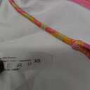 WDIRARA Women's 2 Piece Floral Print Swimsuits Geometric Halter String Triangle Bikini Set Beach Bathing Suit (Pink Yellow Multi, Extra Small)