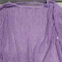 Lilosy Sexy Crochet Sheer Kaftan Caftan Beach Dress Bathing Suit Swim Coverup One Piece (XX-Large, Purple)