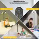 EPABINA Floor Lamp for Living Room, 75.5 Inch Tall Standing Lamp for Bedroom with 2 312 Rotatable Ring Lights, 36W Bright Stepless Dimmable LED Floor Light with Remote Control for Office Dining Room