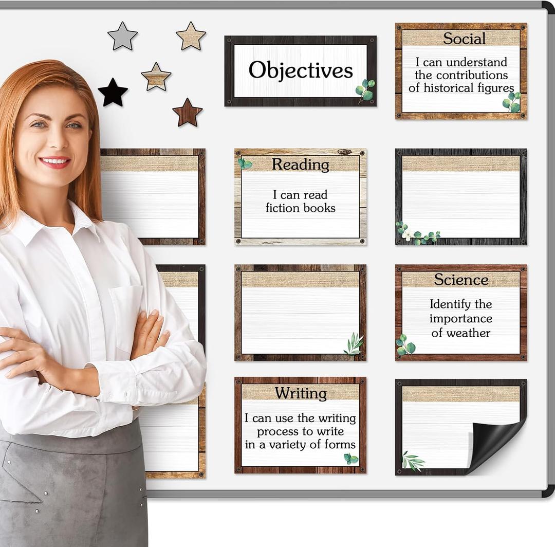 16 Pcs Magnetic Write Wipe Organization Chart Classroom Dry Erase Labels Learning Objectives Board for Whiteboard Goals Targets Classroom Teaching Supplies(Farmhouse) 16 Pcs Magnetic Write Wipe Organization Chart Classroom Dry Erase Labels Learning Objectives Board for Whiteboard Goals Targets Classroom Teaching Supplies(Farmhouse)