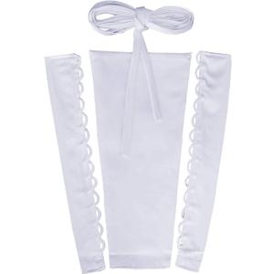 QRBTSCL Women's Wedding Dress Zipper Replacement Adjustable Fit Satin Corset Back Kit Lace up for Prom Dress (10, White)