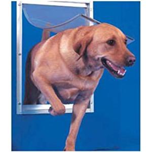 Ideal Pet Products Deluxe Aluminum Pet Door with Telescoping Frame, Extra Large, 10.5" x 15" Flap Size, White