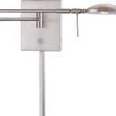 GEORGE KOVACS P4338-084 George's Reading Room LED Swing Arm Wall Lamp, 1-Light, 8 Total Watts, 6.25-in H x 14.75-in W, Brushed Nickel