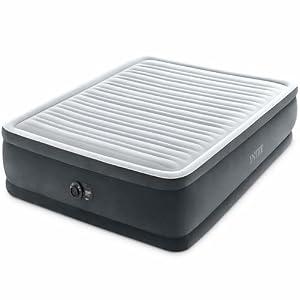 INTEX Dura-Beam Deluxe 18" Queen Size Air Mattress with Built-in Pump