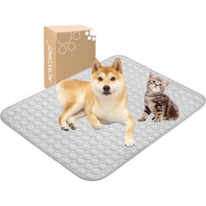 MICROCOSMOS Summer Cooling Mat & Sleeping Pad- Water Absorption Top, Materials Safe, Easy Carry, EZ Clean. Keep Cooling for Pets, Kids and Adults.(Grey, 40" x 28")