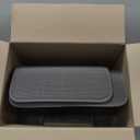 Yimobra U-Shaped Toilet Bath Mat Set 2 Piece - Super Soft Absorbent Quick Dry Memory Foam Bathroom Rugs, Machine Washable Non Slip Floor Carpet for Tub Shower & Single Sink (17x24 & 24x20, Gray) (Grey)