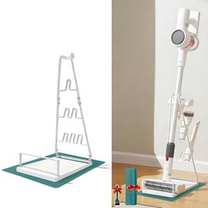 EZ SPARES Vacuum Stand,Storage-Stand-Docking-Station-Holder,Stable Metal Storage Bracket Stand Holder,Compatible with Dyson,Hoover, Eureka, Rainbow,Shop VAC and Most Stick Vacuum(white)