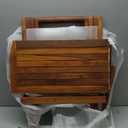Bare Decor Fuji String Spa Shower Mat in Solid Teak Wood Oiled Finish, 30" Square Mat, Brown