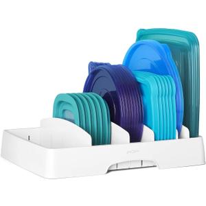 YouCopia StoraLid Adjustable Food Container Lid Organizer for Kitchen Cabinet Storage, Large Classic Edition
