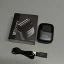 Electric Foil Shavers for Men: Mini Electric Razor for Face - IPX7 Waterproof Cordless Razor with LED Display & Fast Charge - Micro-Comb Technology & Precision Blades (Sanded Grey)