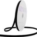 Black Velvet Ribbon 3/8 Inch x 25Yards, Nylon Vintage Velvet Ribbon Perfect for Christmas Decoration, Gift Wrapping, Bow Making, Bouquet Packaging and Handmade Craft