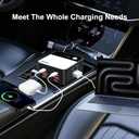 200W Car Plug in Charger Outlet DC 12V to AC 110V car Adapter for Plug Outlet, Portable Car Power inverters with Fast Charging Port for Vehicles, Car Outlet Adapter for Road Trip, Camping