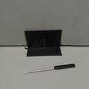 Mail Holder Cutout Metal Letter Holder Countertop Organizer Cutout Mail Lettering Design with Letter Opener for Home Office Envelope Bill Filling Paper Document Storage(Black Artistic Font)