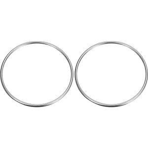 Uxcell 304 Stainless Steel O Rings, Multi-Purpose Metal Welded O-rings Round Rings for Hardware Luggage Accessories Size: 80x5mm Pack Of 2