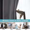 RYB HOME Room Dividers Curtain - Grommet Blackout Wall Divider Drapes Thermal Insulated 100% Privacy Drapes for Bedroom Living Room Doorway, 1 Panel, Grey, 60 inch Wide x 84 inch Long