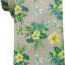 LJBFNN Men Skinny Tie Cotton Floral Ties for Men Wedding 2.56'' Necktie for Groom Groomsmen Missions Dances Party