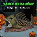 Halloween Skeleton Decorations, 3 Styles, Eagle, Fish, Unicorn Animals Skeletons, for Table Yard Lawn Party Props Dcor (Fish)